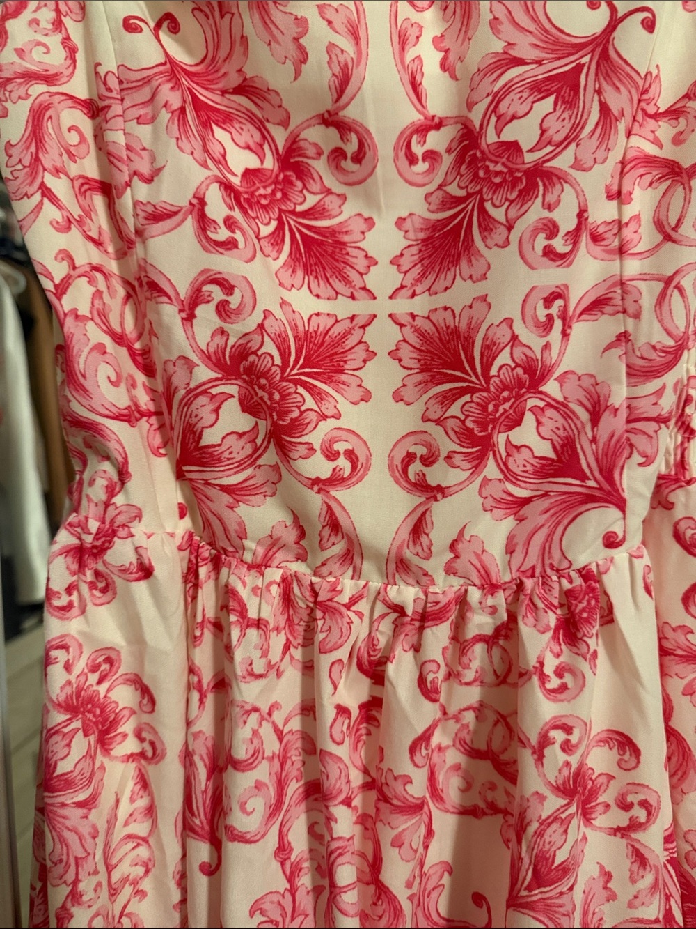 Flying Tomato Pink and White Floral Tiered Sundress - Picture 2 of 6